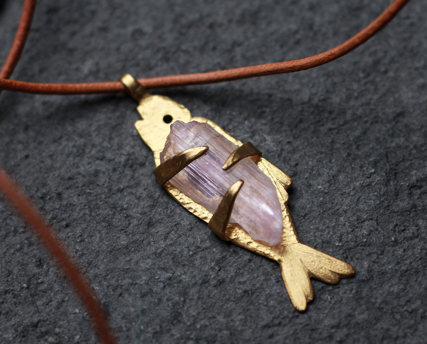 Kunzite Koi Necklace