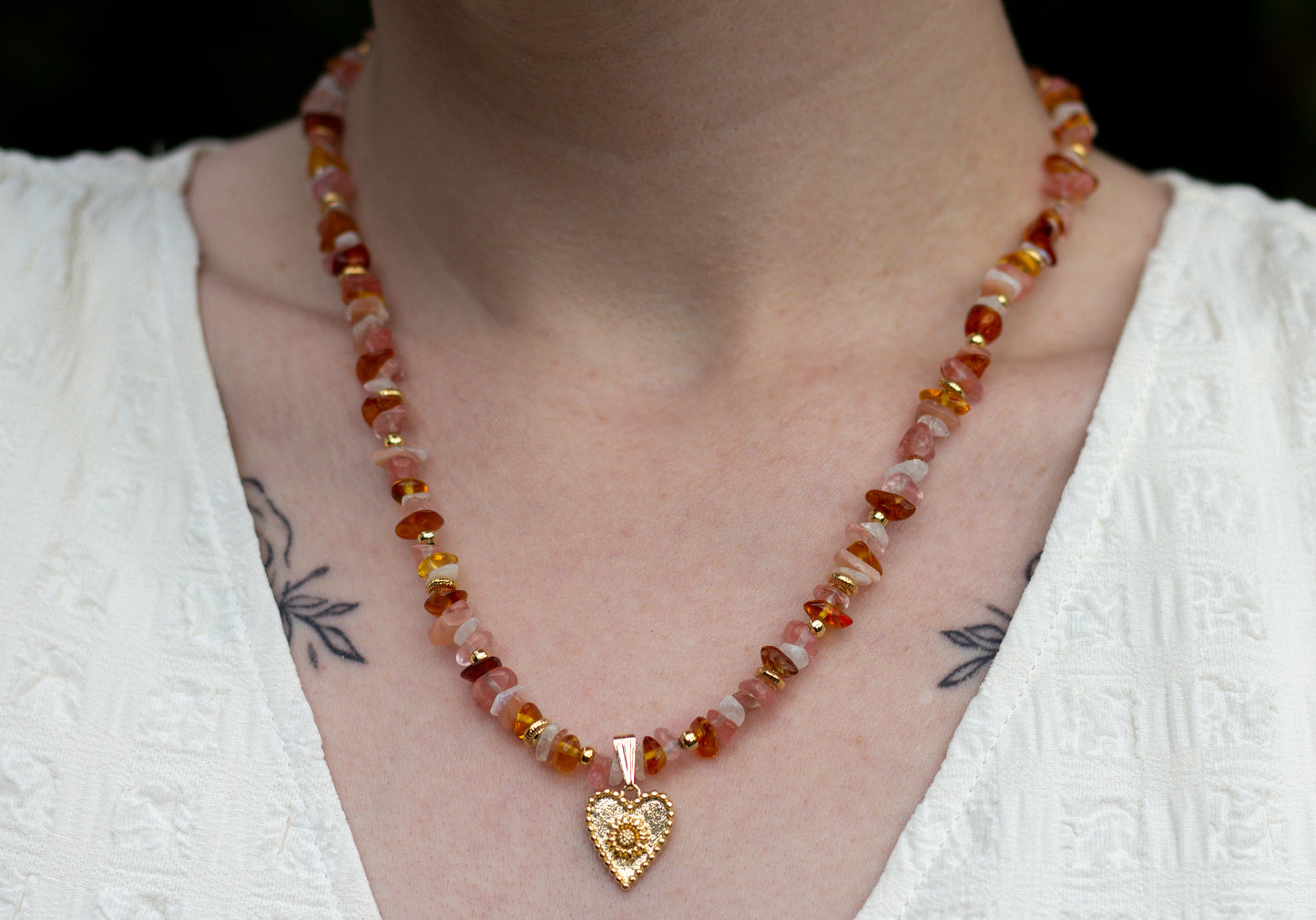 Sunflower Heart Choker