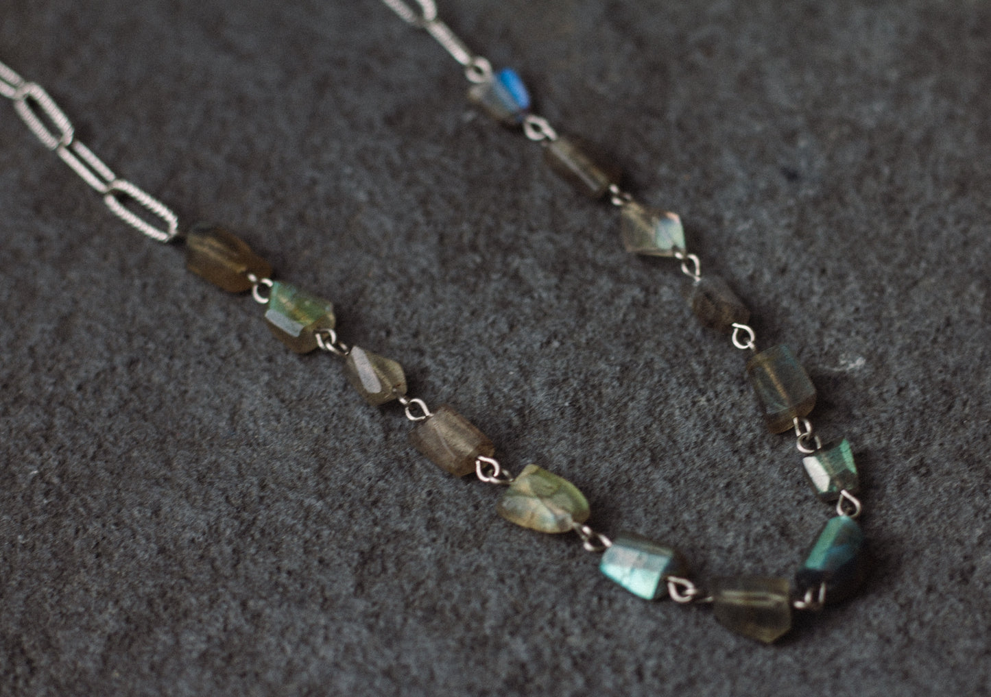 Silver Labradorite Choker