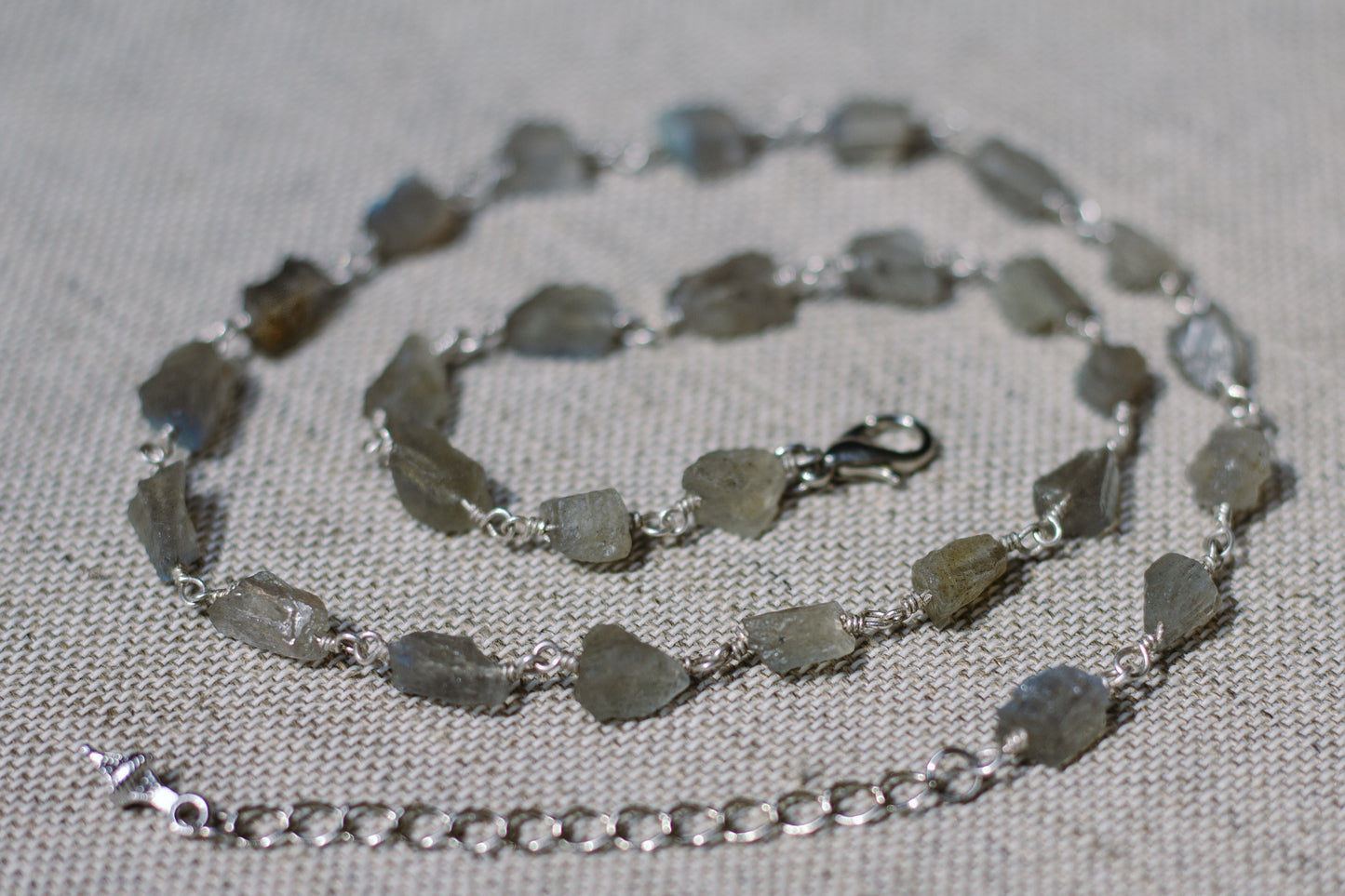 Raw Labradorite Fine Choker