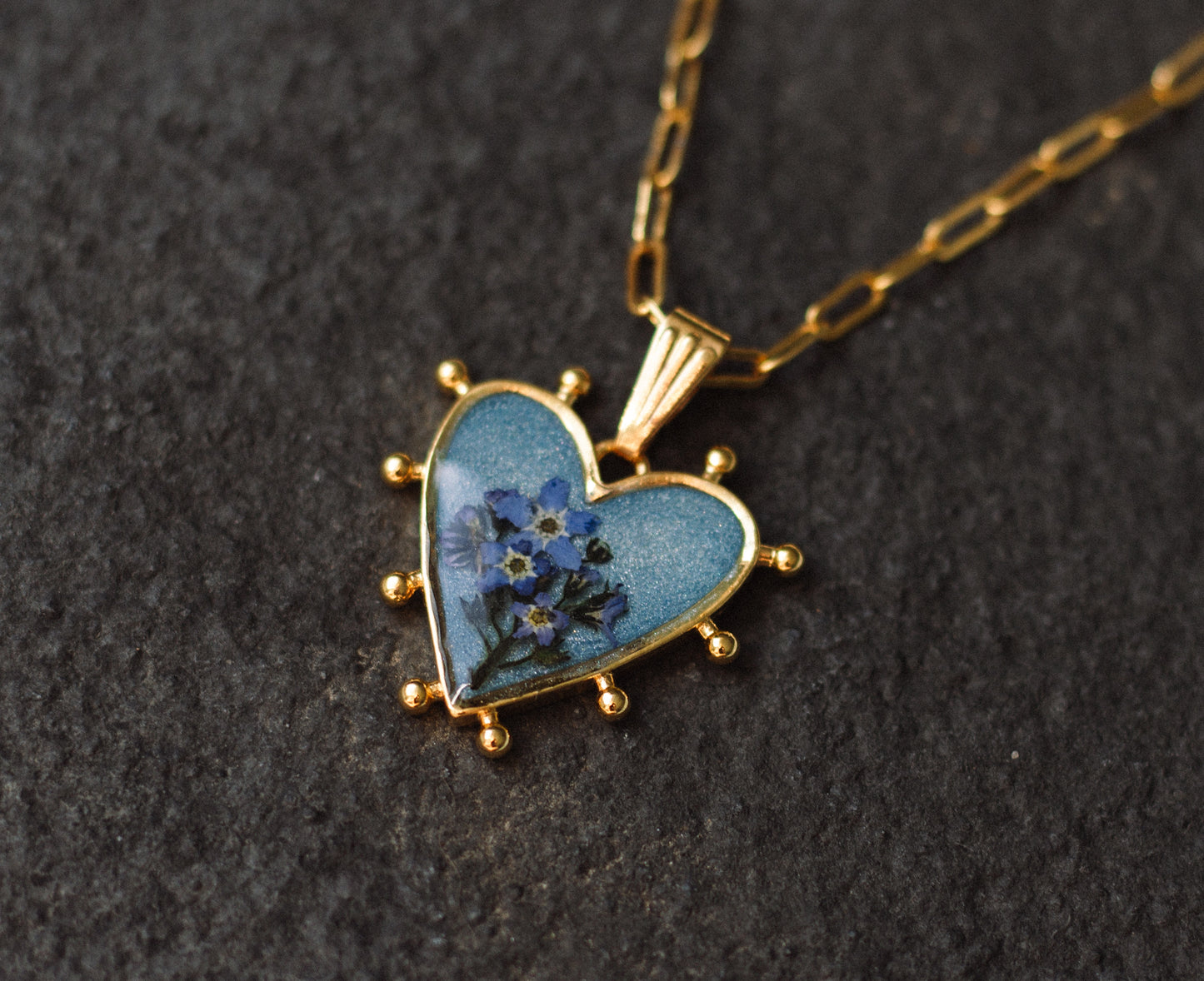 Forget-me-not Heart Flowercharm