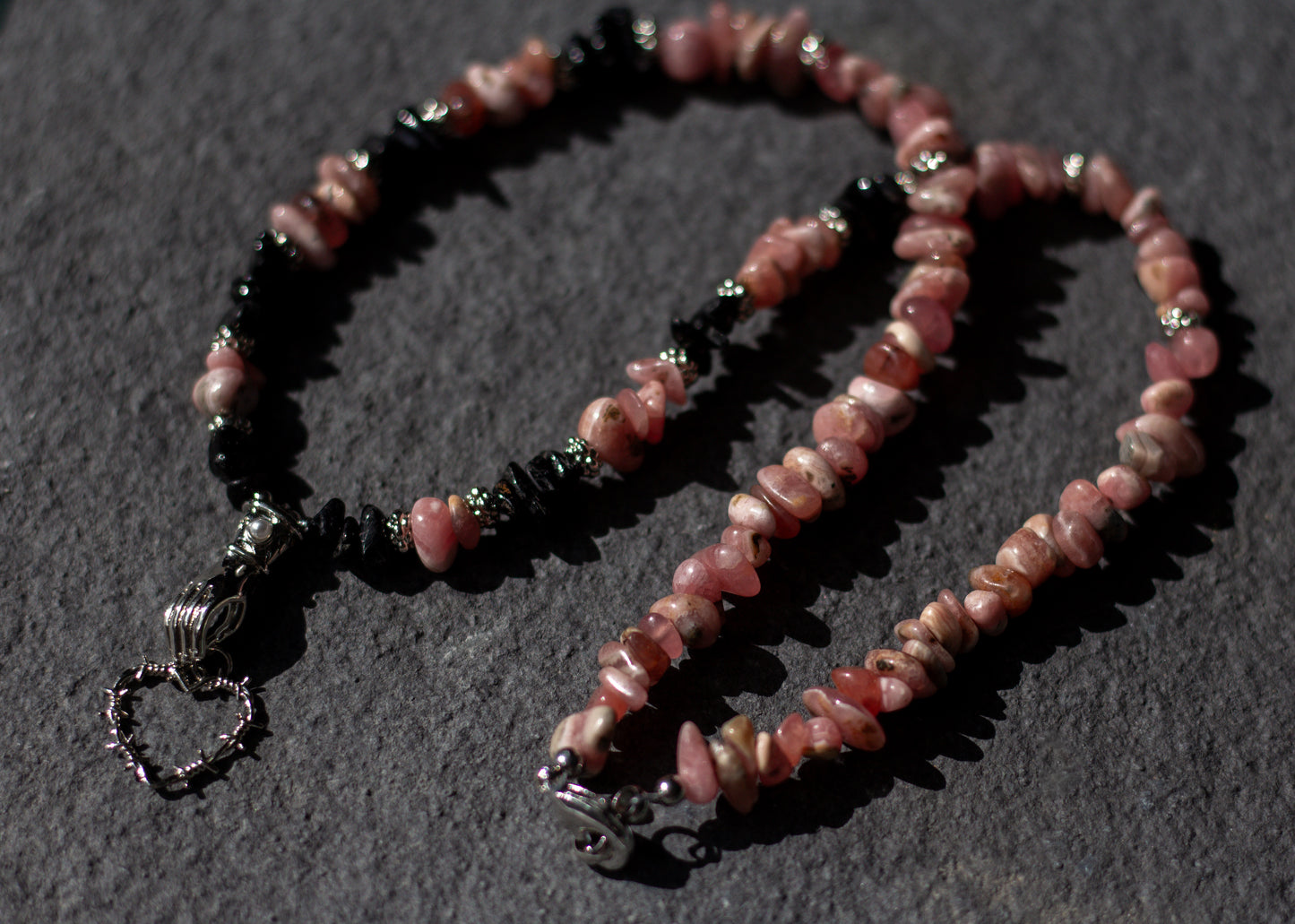 Silver Holding Heart Choker