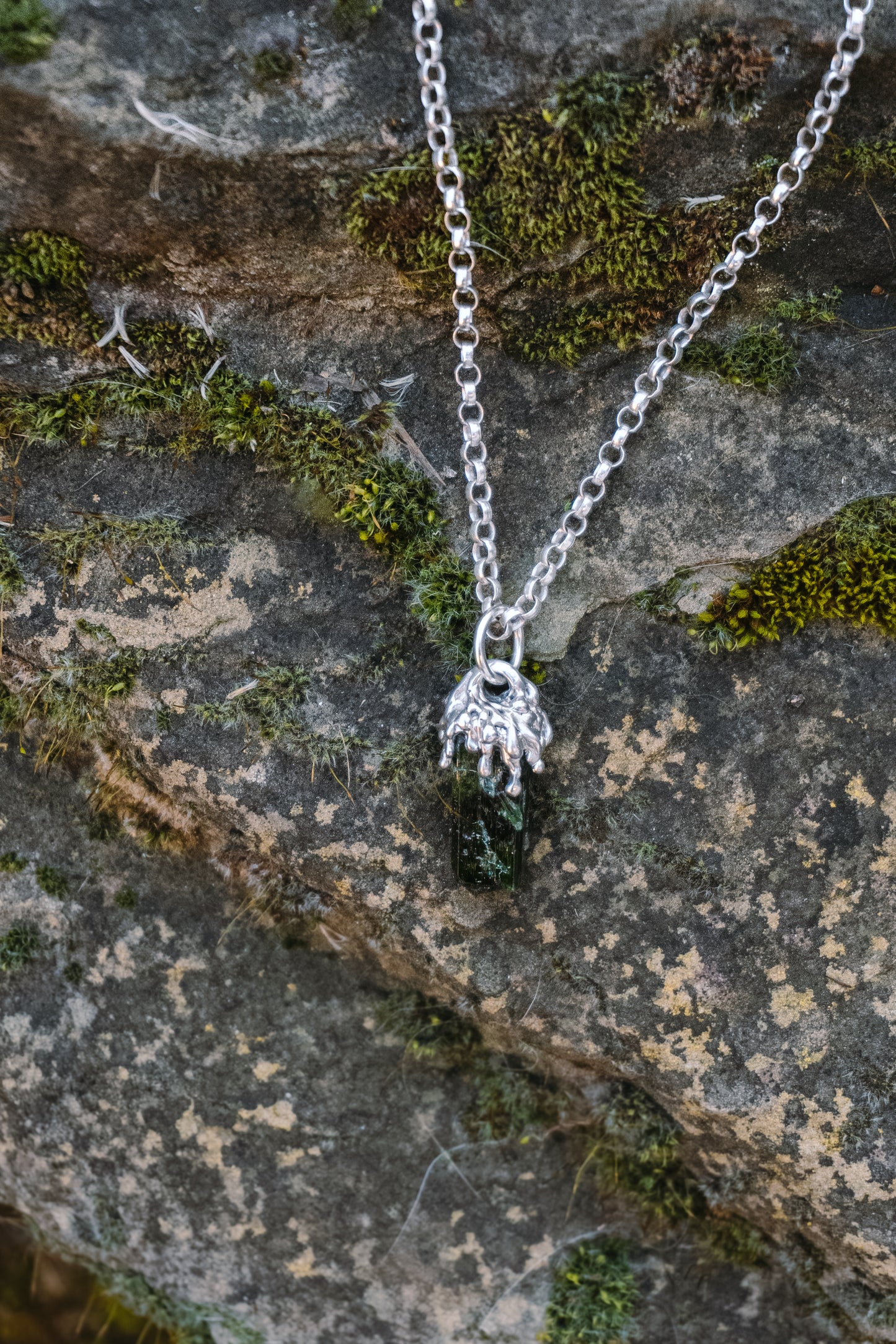 Chunky Chrome Sterling Silver Necklace