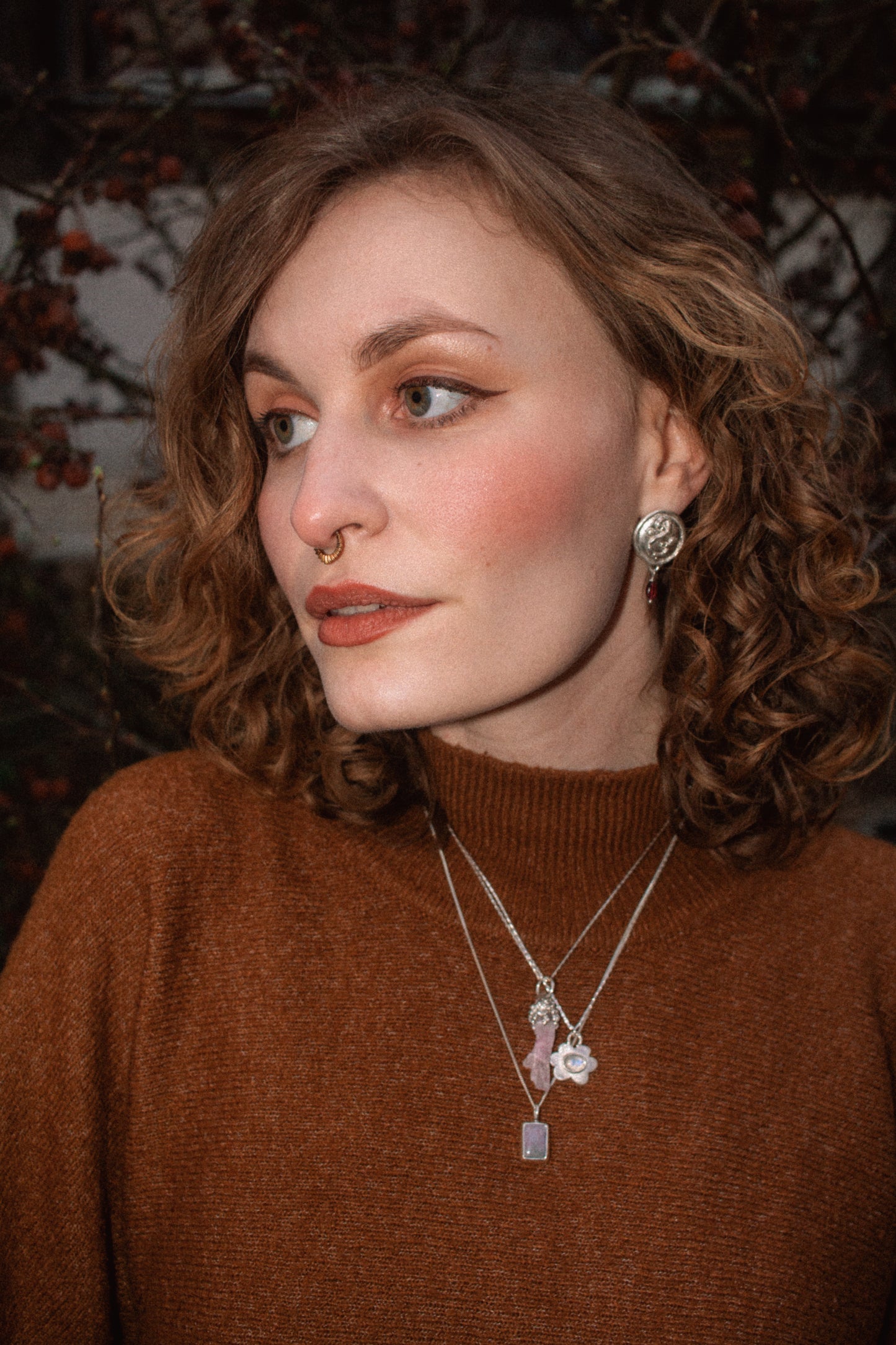 Raw Kunzite Sterling Silver Necklace