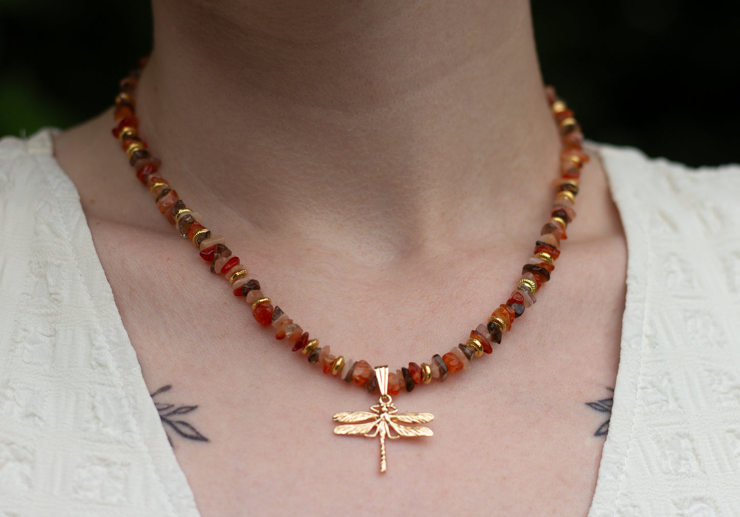 Fire Dragonfly Choker