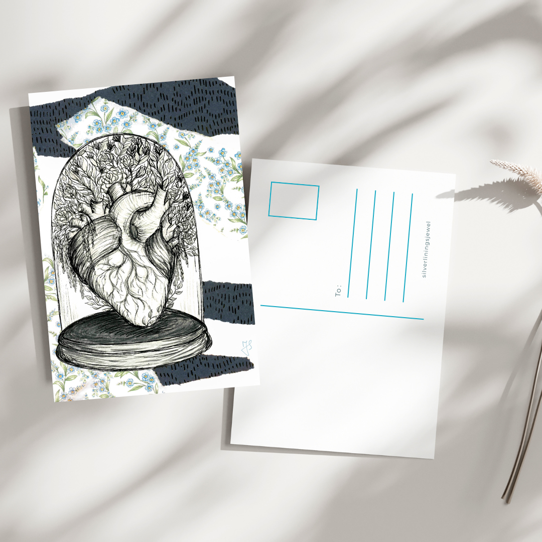 Preserved Heart in Bloom Postcard