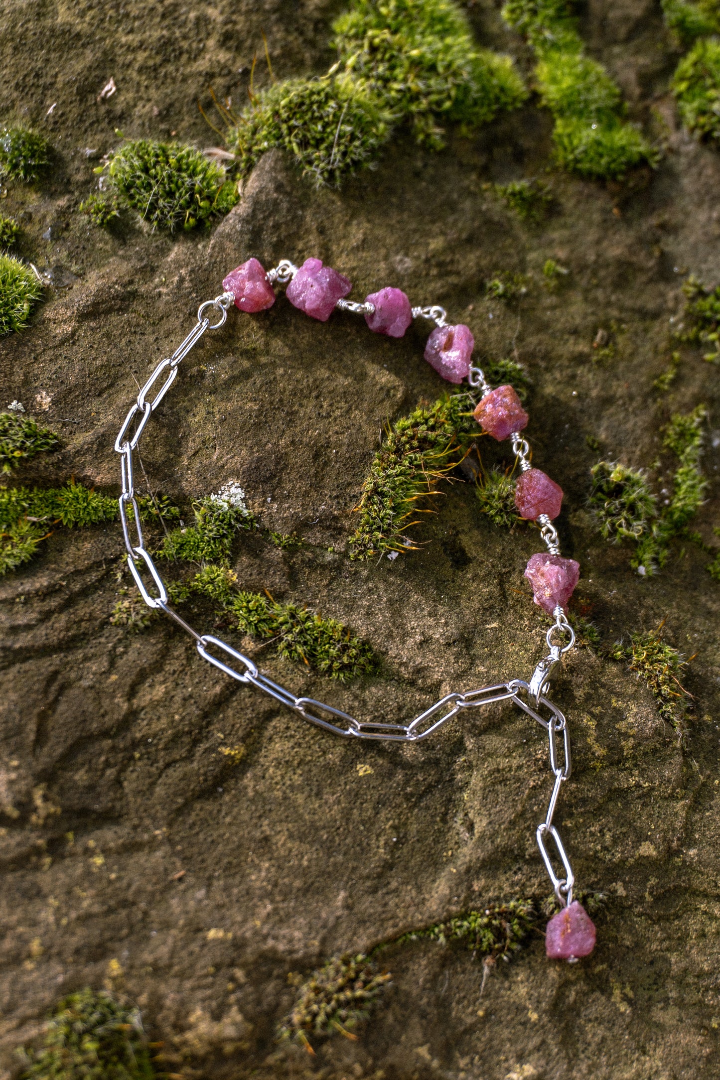 Raw Ruby Bracelet