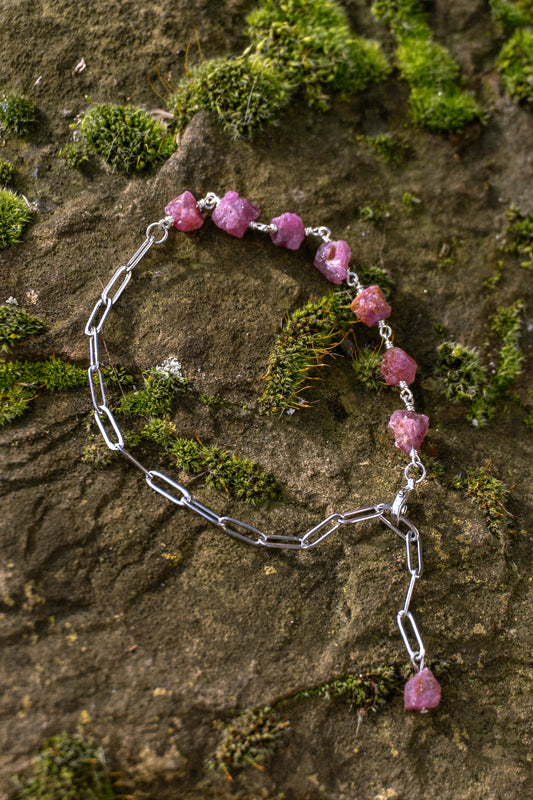 Raw Ruby Bracelet