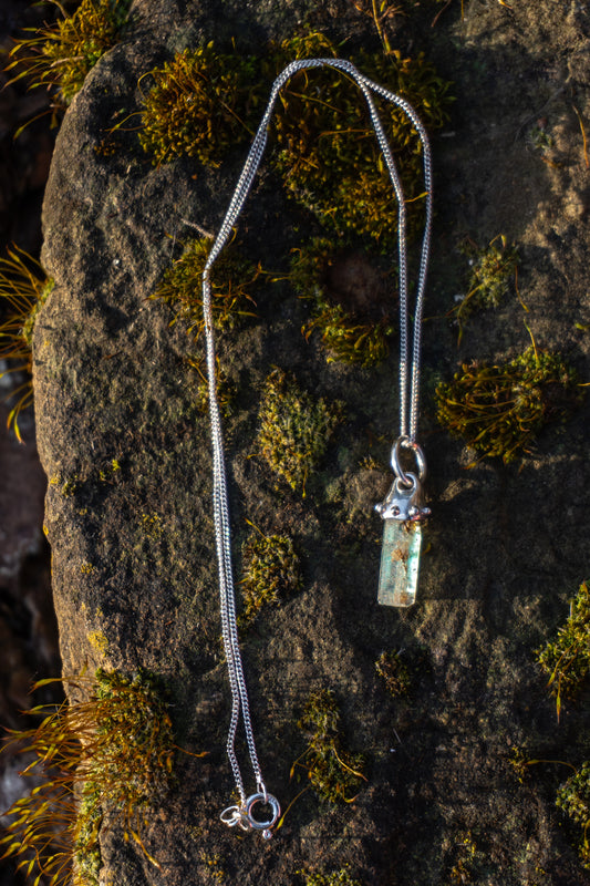 Raw Aquamarine Necklace