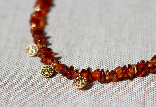 Amber Coin Bracelet