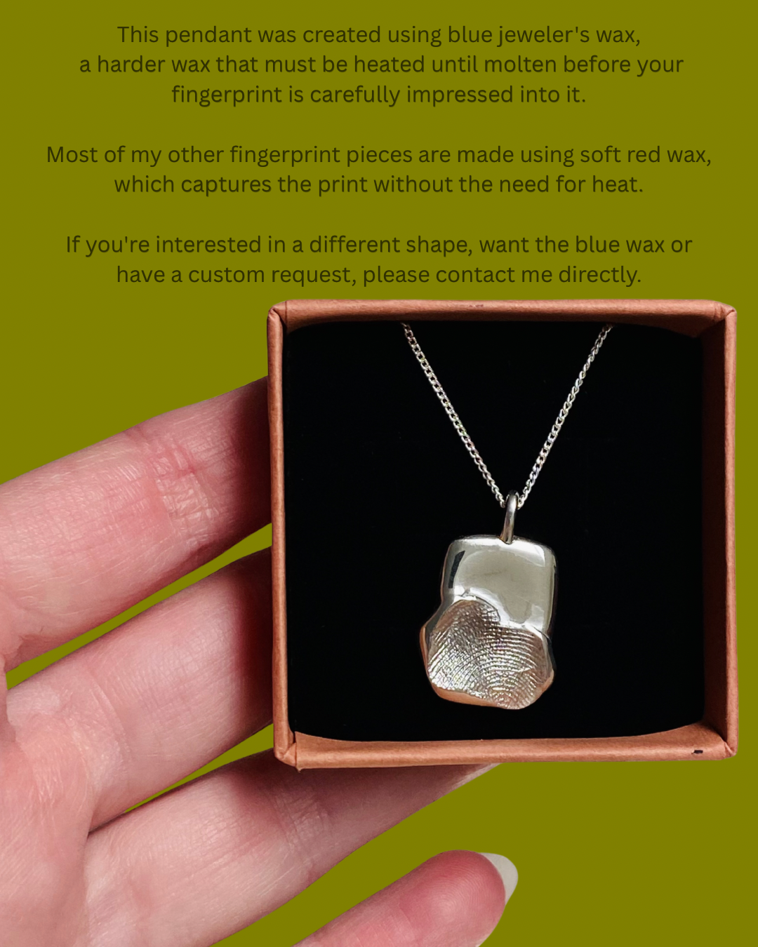 Personalized Fingerprint charm (Made to order)