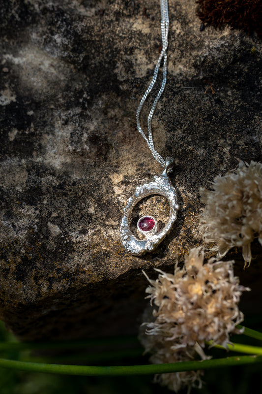 Pink Portal Pendant with tourmaline