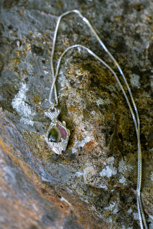 Watermelon Fish 935 Silver Necklace
