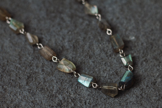 Silver Labradorite Choker