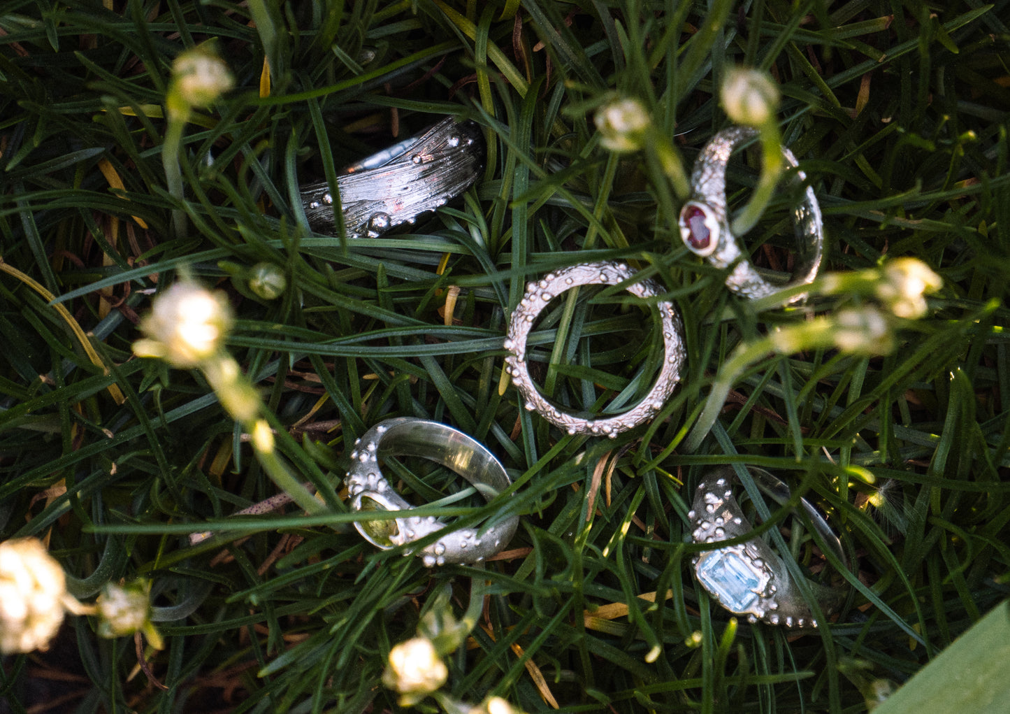 Bubble Peridot 935 Silver Ring