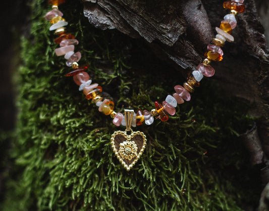 Sunflower Heart Choker