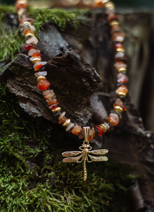 Fire Dragonfly Choker