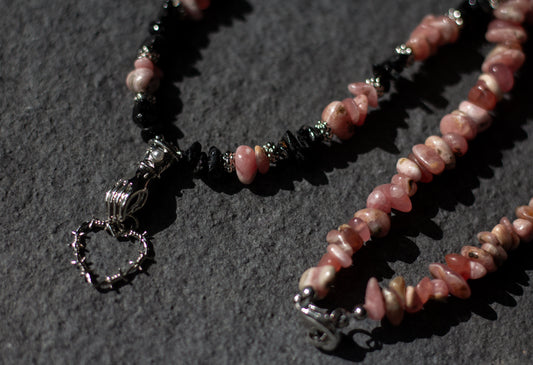 Silver Holding Heart Choker