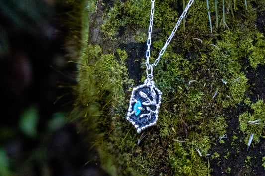 Opal Treasure Sterling Silver Necklace