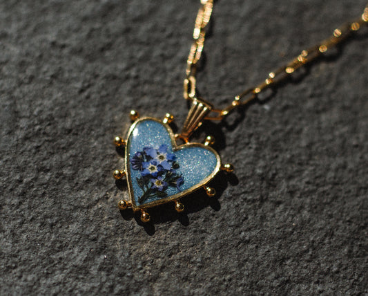 Forget-me-not Heart Flowercharm